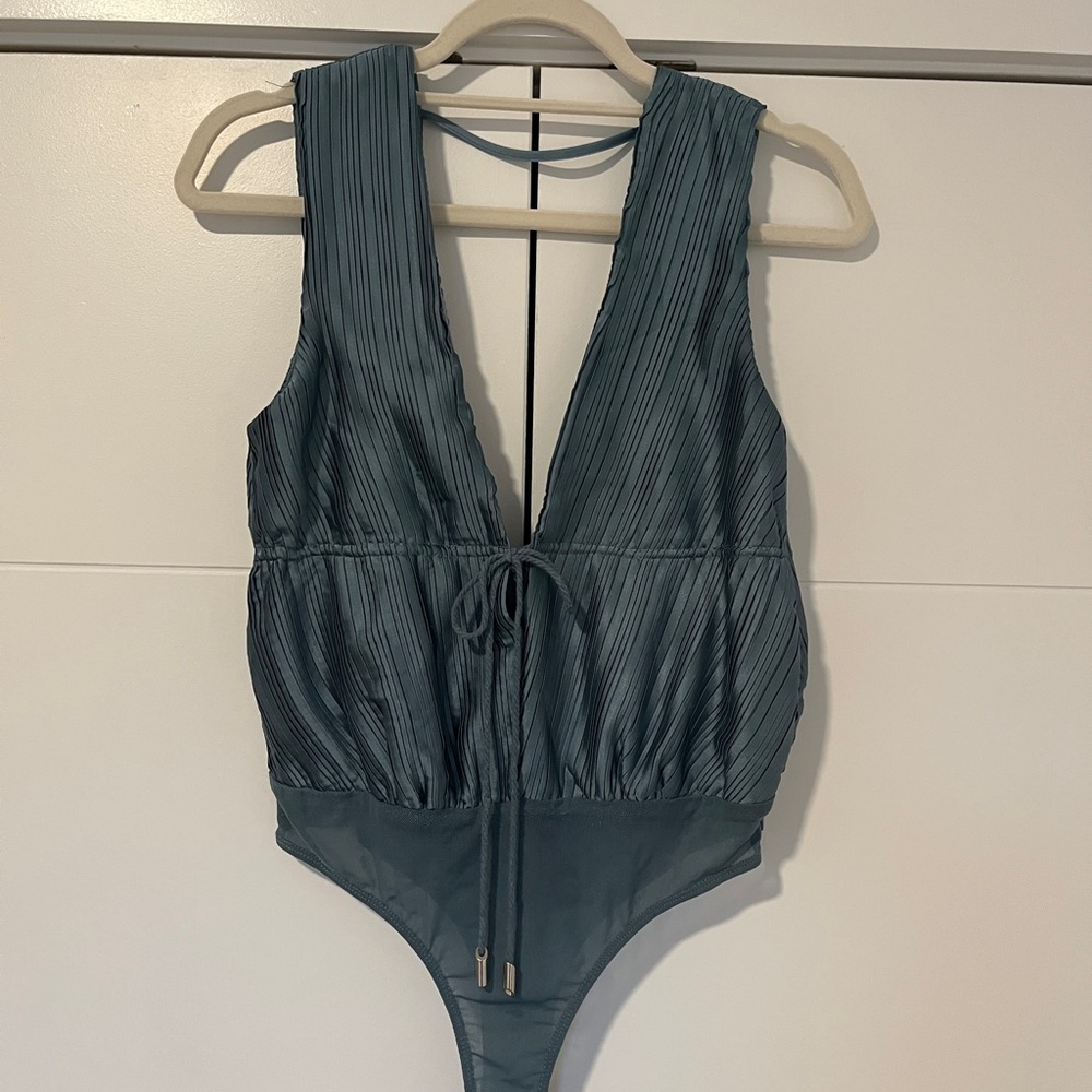 Satin Pleated Bodysuit - Jet Set Diaries